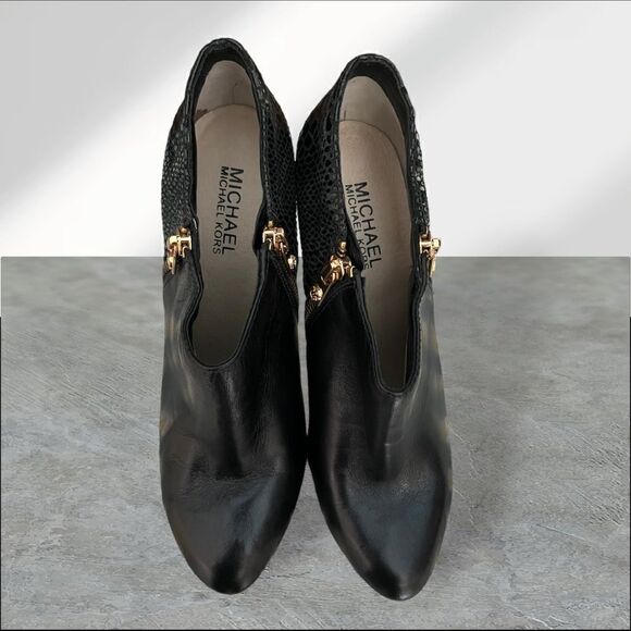 MICHAEL Michael Kors York Platform Black Ankle Booties - Sz 7.5 - Picture 5 of 9